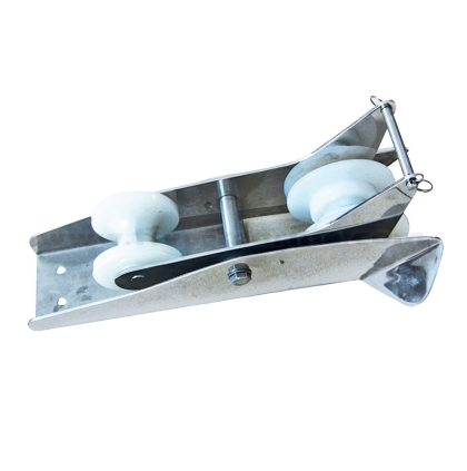 Котвен водач с две ролки, Inox - 328 х 70 мм