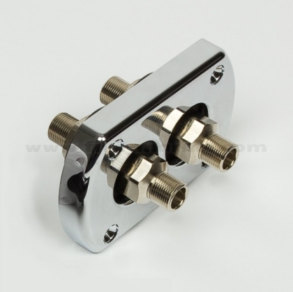 Корпусен адаптор за два маркуча, Inox - 106 x 89 мм, X.374
