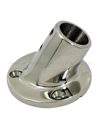 Основа за рейлинг, Inox, 60°, кръгла основа, Ø22/Ø25 мм