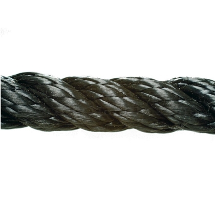 Polyester 3-Strand Twisted Rope, Black 6–30 mm