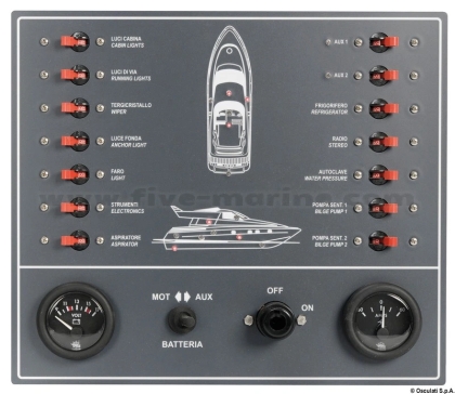 Control panel шитх thermo-magnetic switches powerboat