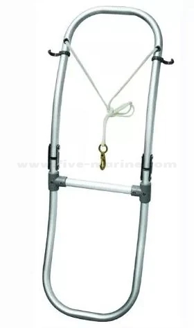 Anodised aluminimum ladder for inflatable boats