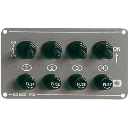 Horizontal 4-Switch Waterproof Panel – Aluminum Elite Series 