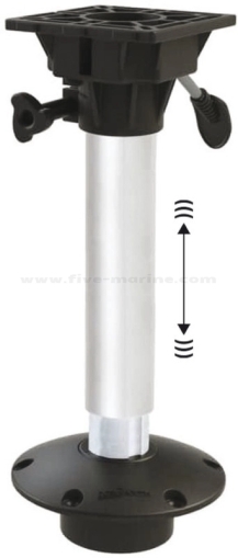 Waverider Adjustable Boat Seat Pedestal with Shock Absorber and Swivel Mount
