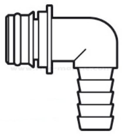 Europump 90° plug-in quick fitting thread Ø 19 mm