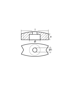 Цинков анод плочка VOLVO PENTA - 00732 