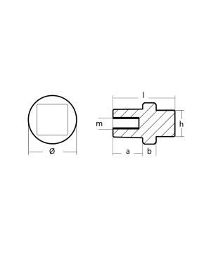 Цинков анод YAMAHA - 01146-1 