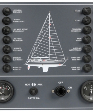 Electric control panel for sail boat 14 switches