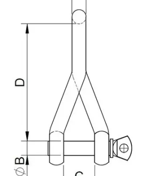 Twist Shackle, AISI 316