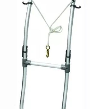 Anodised aluminimum ladder for inflatable boats