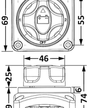 Battery Switch (Dual Battery Selector 1-2-BOTH)