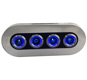 Waterproof Stainless steel Switch Panel 12/24V,