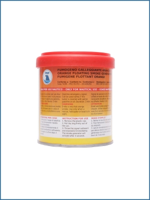 FDF Nautica Vulcan Floating Smoke Signal – 3-Minute Orange Smoke (SOLAS Approved)