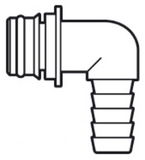 Europump 90° plug-in quick fitting thread Ø 14 mm